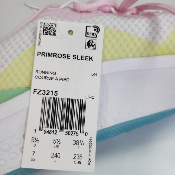 Adidas Primrose Sleek White Hazy Sky FZ3215 Running shoes Sneakers Women's Sz 7 - Picture 11 of 11
